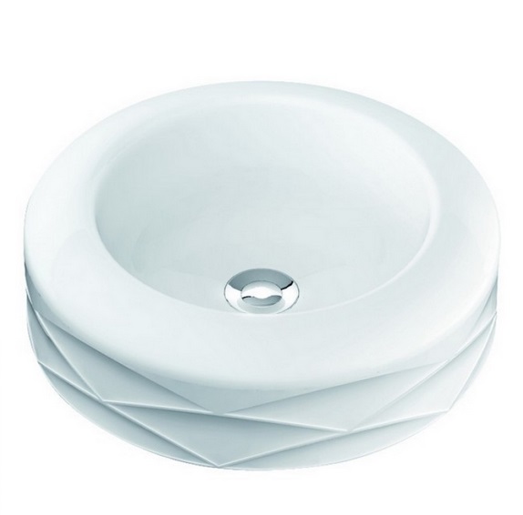 Раковина для ванной Marmorin Kore Ø40 см литой камень белый 490 040 020 xx x