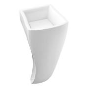 Раковина для ванної Marmorin Wave 40х40 см для підлоги литий камінь білий 475 040 020 xx x