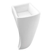 Раковина для ванной Marmorin Wave 40х40 см напольная литой камень белый 475 040 020 xx x