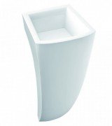 Раковина для ванной Marmorin Waver 40х40 см напольная литой камень белый 470 040 020 xx x