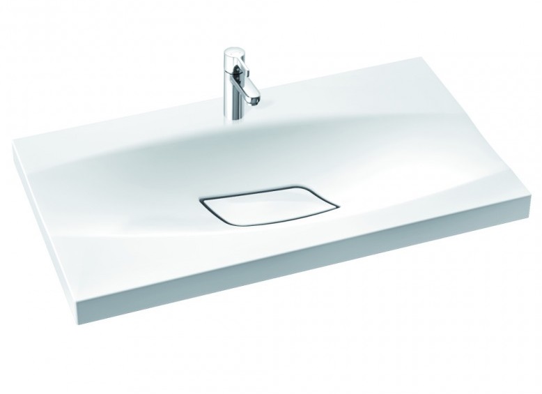 Раковина для ванної Marmorin Noel 80х45 см литий камінь білий 580 080 020 xx x