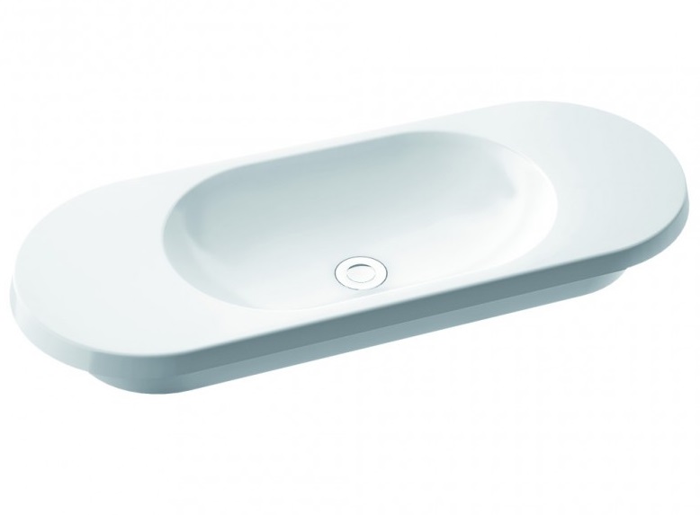 Раковина для ванної Marmorin Pia 92х36,1 см литий камінь білий 573 090 020 xx x