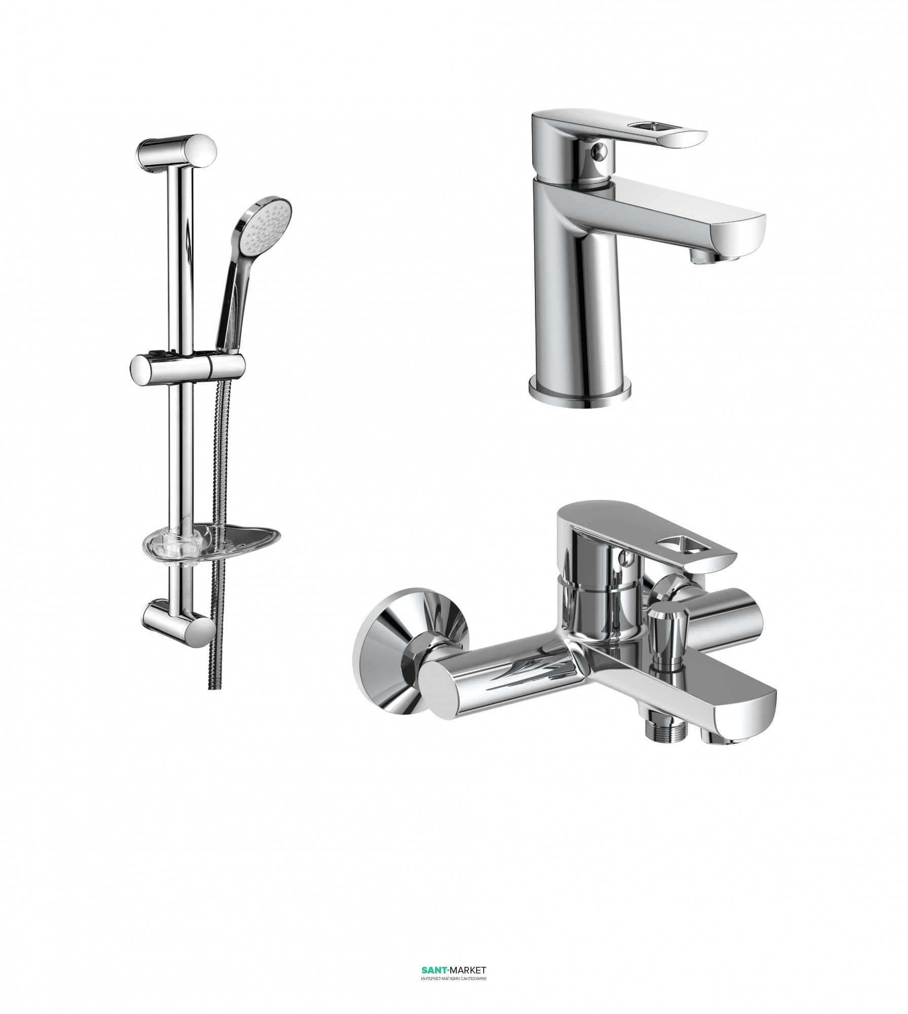 Набор смесителей для ванной комнаты Volle Benita хром 1517112161