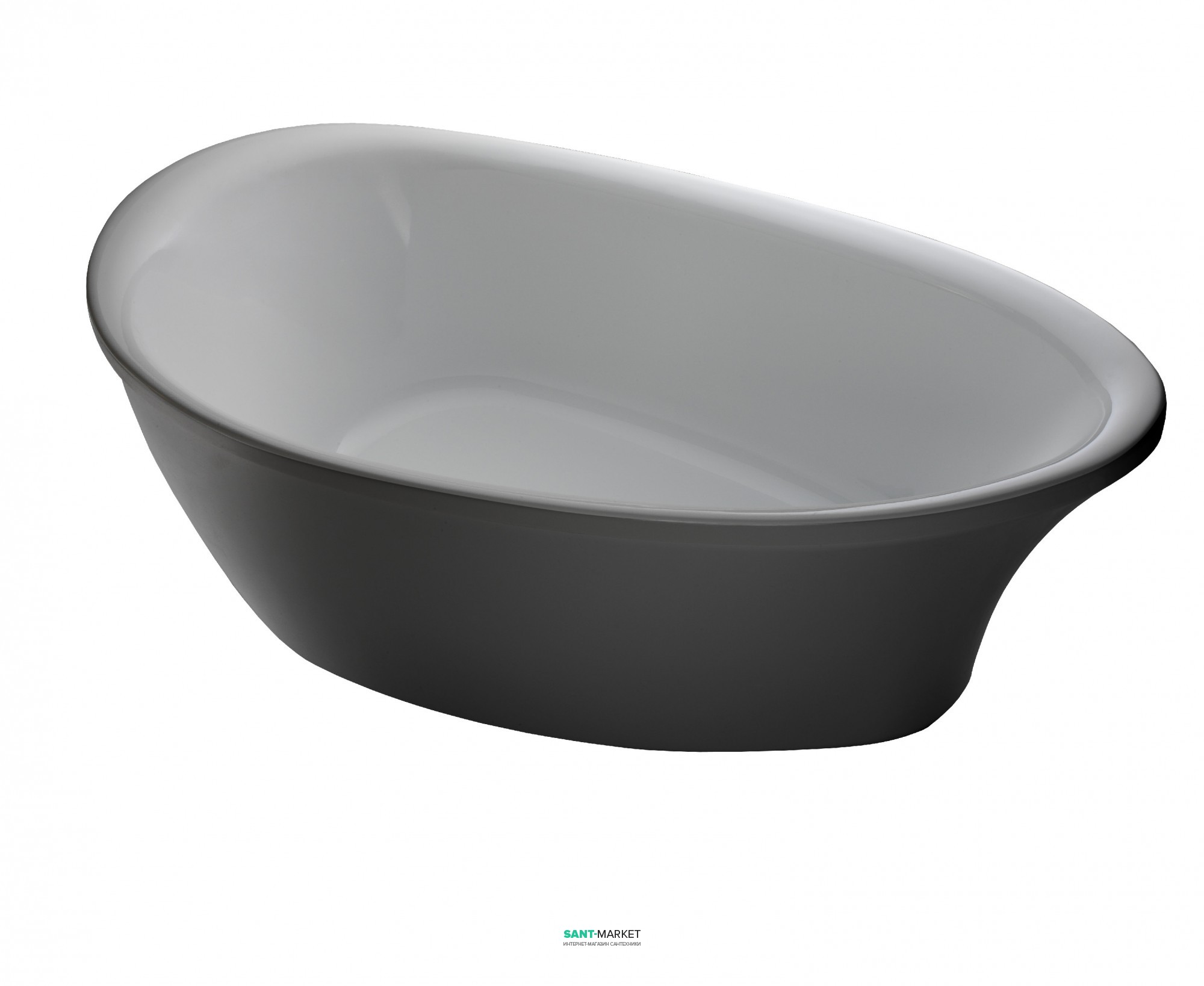 Ванна акрилова овальна Volle 180х90х64 біла 12-22-189