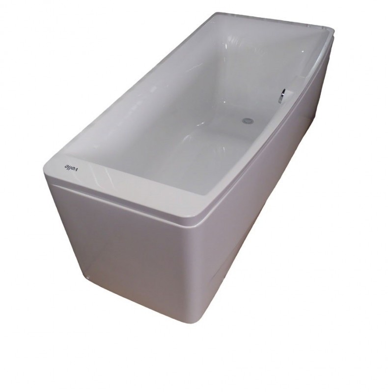 Ванна акрилова асиметрична Volle 170х75х63 біла TS-102 / R