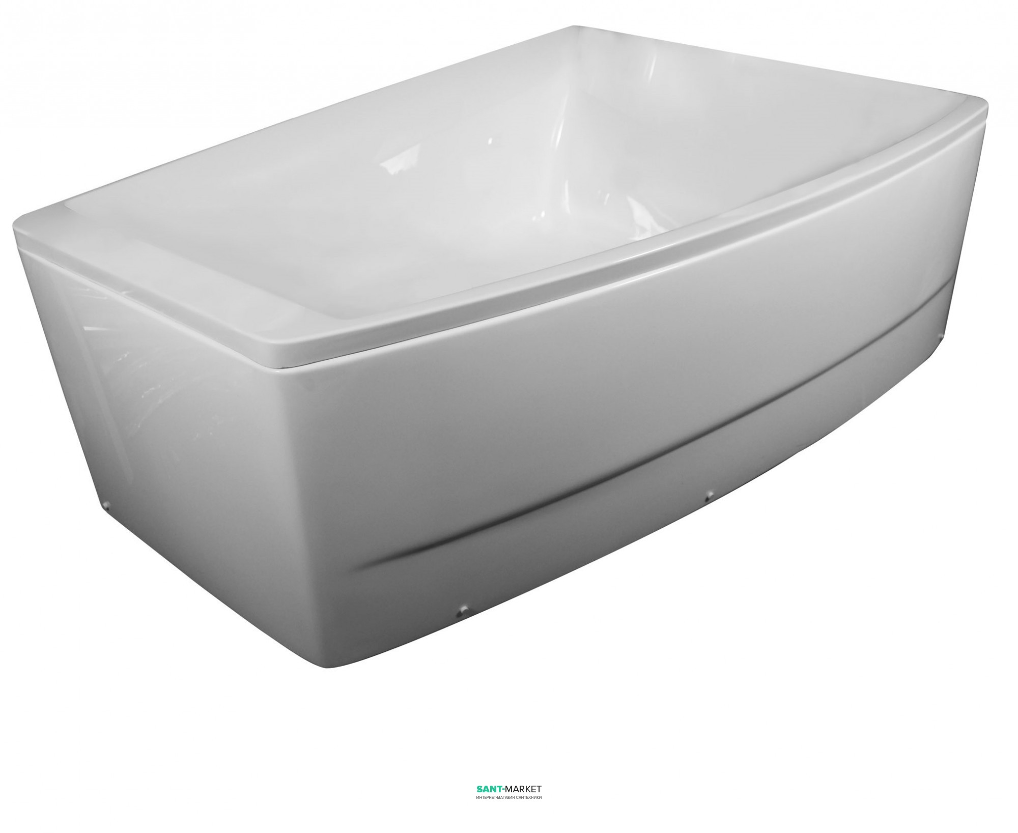 Ванна акрилова асиметрична Volle 170х120х63 біла TS-100 / R