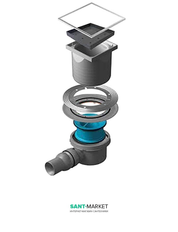 Трап для душа Pestan Confluo Smart Drains накладка під плитку 13000085