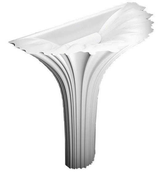 Раковина для ванной Marmorin Flora 76,2х35,8 см напольная литой камень белый P 525 075 020 010