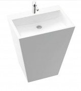 Раковина для ванної Marmorin Tebe 70х50 см для підлоги литий камінь білий P 530 070 020 010