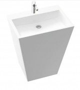 Раковина для ванной Marmorin Tebe 70х50 см напольная литой камень белый  P 530 070 020 010