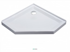 Душовий піддон п'ятикутний Volle 100х100х4 білий 10-22-1010