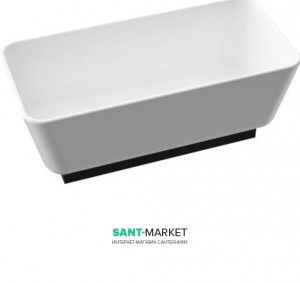 Ванна кам'яна окремостояча Marmorin Balta black base 157x75x60 біла 721 160 020 xx