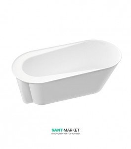 Ванна каменная отдельностоящая Marmorin Alta 156x73x59 с декоративной стенкой 667 156 0xx xx x