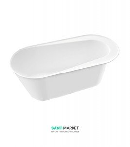 Ванна каменная отдельностоящая Marmorin Alta 156x73x59 белая 647 156 0xx xx x