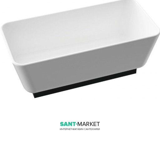 Ванна каменная отдельностоящая Marmorin Balta black base 157x75x60 белая 721 160 020 xx