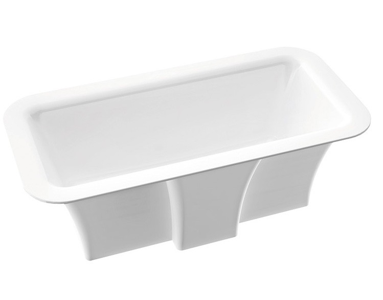 Ванна з каменю armorin Tytan 179x89 см окремостояча з кришкою білий 668 180 0xx xx x