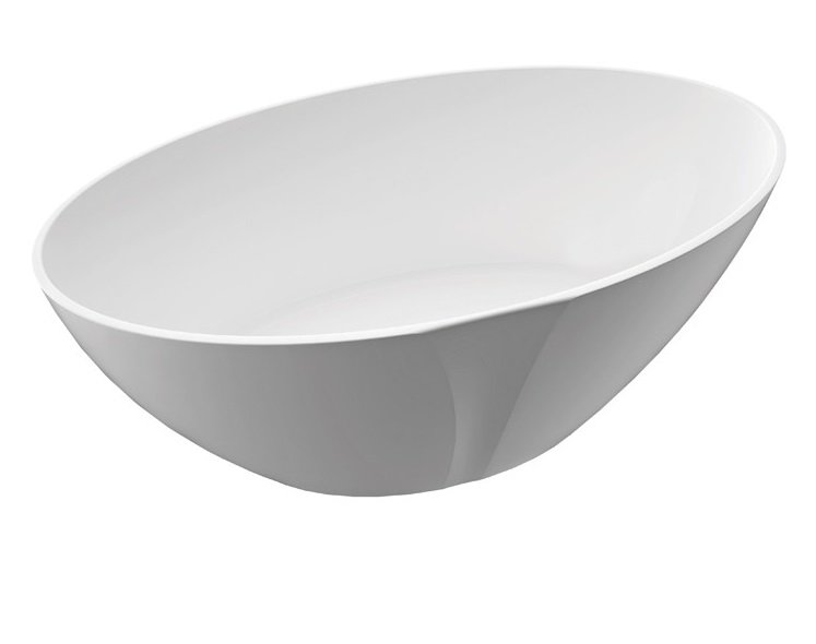 Ванна з каменю Marmorin Selia 156х83,5 см см окремостояча білий 719 156 020 xx x