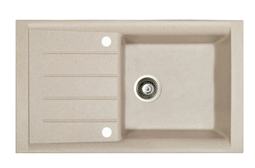 Мийка для кухні прямокутна Marmorin Profir 1k 1o врізна штучний камінь пісочний 160 113 007