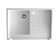 Мойка для кухни прямоугольная Marmorin Rubid накладная искусственный камень белый 230 114 006