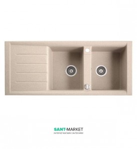 Мойка для кухни прямоугольная Marmorin Profir 2k 1o врезная  искусственный камень песочный 160 213 007