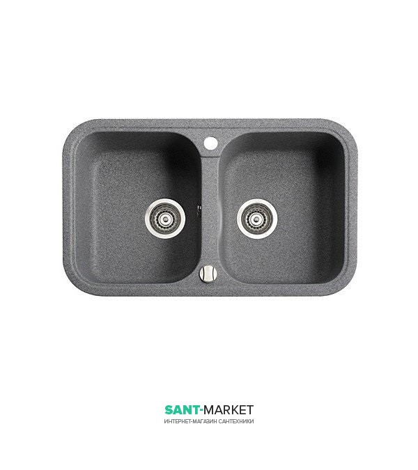 Мийка для кухні прямокутна Marmorin Pesta 2k врізна 2 чаші штучний камінь сірий 170 203 003