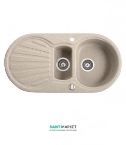 Мойка для кухни овальная Marmorin Korund 1 5k 1o крыло слева  врезная  искусственный камень 190 513 0xx