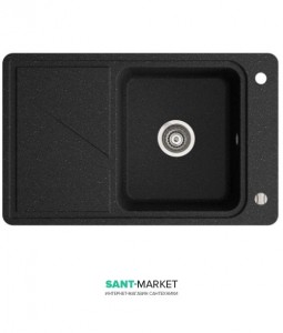 Мойка для кухни прямоугольная Marmorin Torro 800 1k врезная  искусственный камень черный 220 133 002