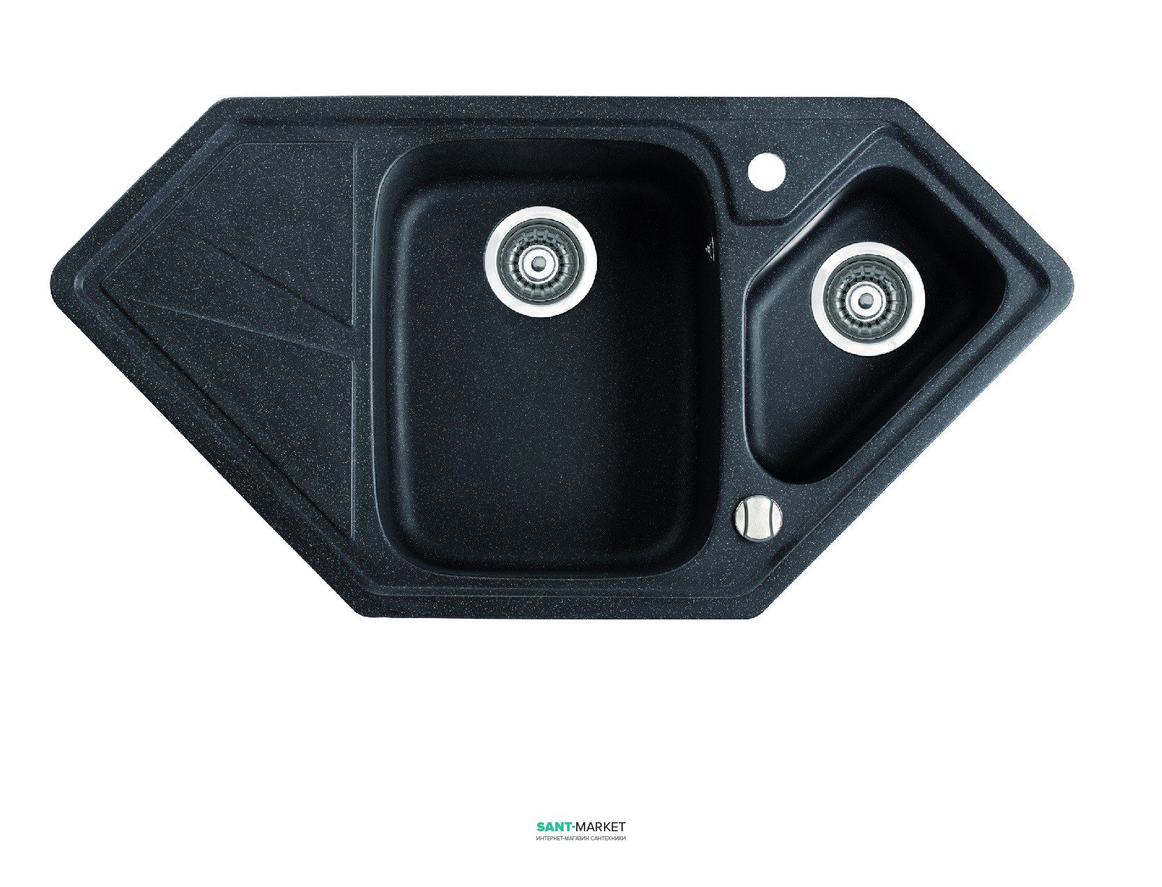 Мойка для кухни трапециевидная Marmorin Torro trapez врезная  искусственный черный 220 613 002