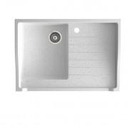 Мийка для кухні прямокутна Marmorin Rubid накладна штучний камінь білий 230 114 006