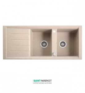Мойка для кухни прямоугольная Marmorin Profir 2k 1o врезная  искусственный камень песочный 160 213 007