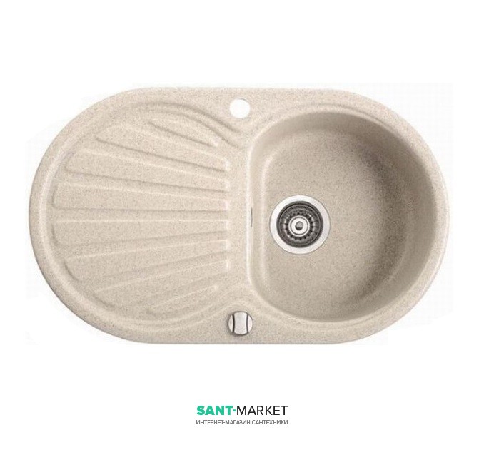 Мойка для кухни овальная Marmorin Korund 1k 1o врезная  искусственный камень 190 113 0xx