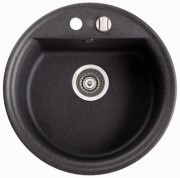 Мойка для кухни круглая Marmorin Tanat врезная искусственный камень черный 270 803 002