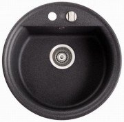 Мойка для кухни круглая Marmorin Tanat врезная искусственный камень черный 270 803 002