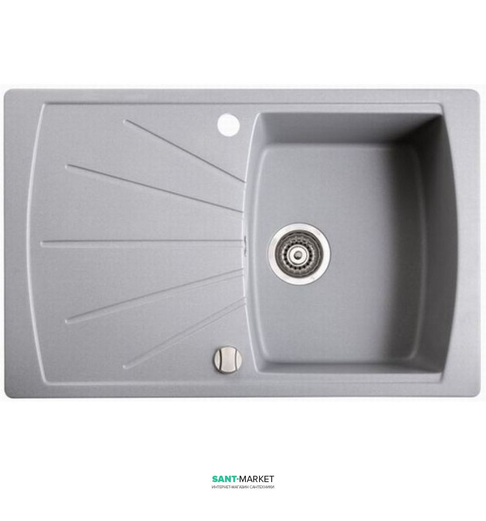 Мийка для кухні прямокутна Marmorin Fenco 1k 1o штучний камінь сірий 320 113 003