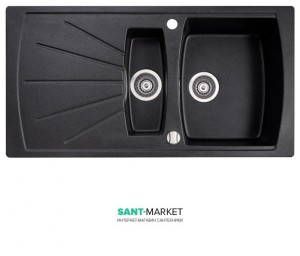Мойка для кухни прямоугольная Marmorin Fenco 1 5k 1o крыло слева  врезная  искусственный камень 320 513 0xx