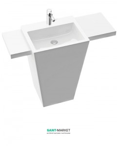 Раковина для ванної підлоги Marmorin Tebe з поличкою 200 біла P 530 020 2xx