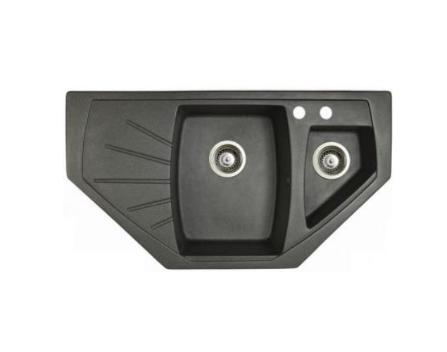 Мойка для кухни Marmorin Fenco trapez 93х51 см искусственный камень Magranit черный 320 613 002