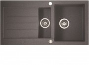 Мойка для кухни Marmorin Tellur 1,5k 10 100х50 см искусственный камень Magranit черный 380 513 002