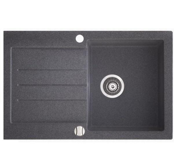 Мойка для кухни Marmorin Tellur 1k 10 78х50 см искусственный камень Magranit черный 380 113 002