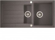 Мойка для кухни Marmorin Tellur 1,5k 10 100х50 см искусственный камень Magranit черный 380 513 002