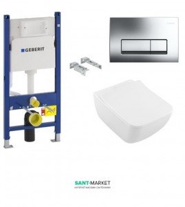 Унитаз подвесной Villeroy&Boch Venticello без ободка + Комплект 3 в 1 Geberit Duofix 4584611R0