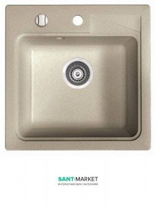 Мойка для кухни квадратная Marmorin Tama 1k врезная  искусственный камень сафари 390 103 001