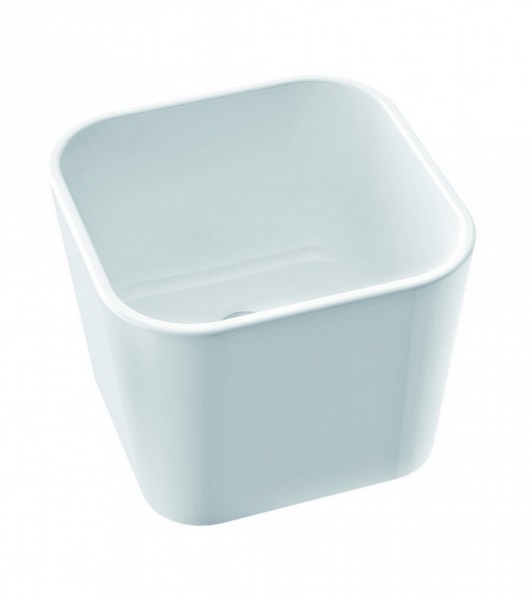 Раковина для ванной Marmorin Balia 40х40 см литой камень белый 591 040 020 xx x