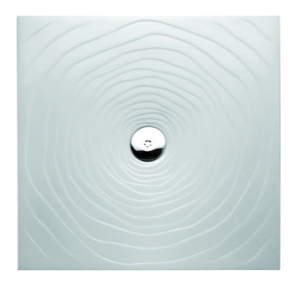 Душовий піддон Marmorin Rosa 90х90 см штучний камінь білий 250 090 2xx