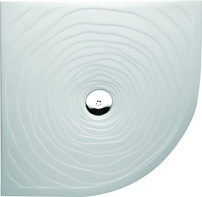 Душовий піддон Marmorin Rosa 90х90 см штучний камінь білий 255 090 2xx