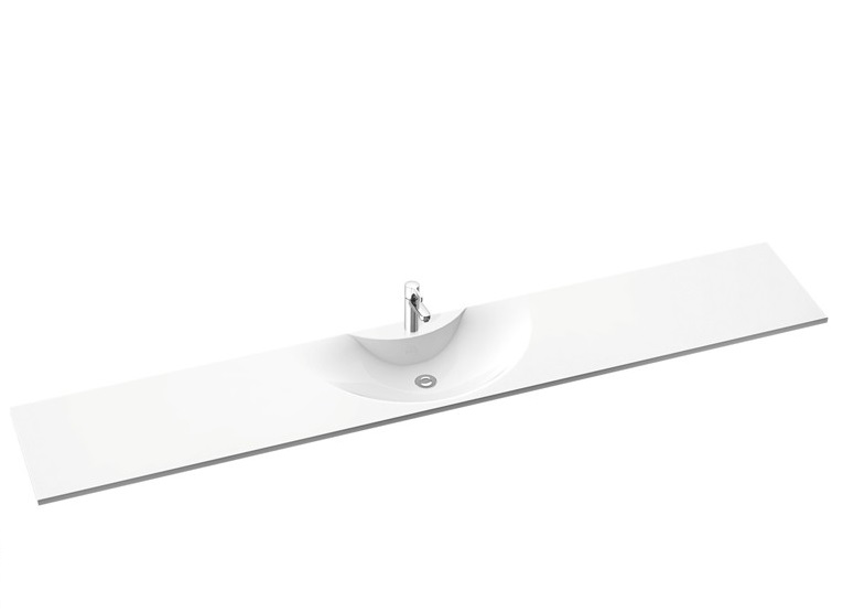 Раковина для ванной Marmorin Vera регулируемая от 90 до 250 см литой камень белый 643 REG 0xx xx x