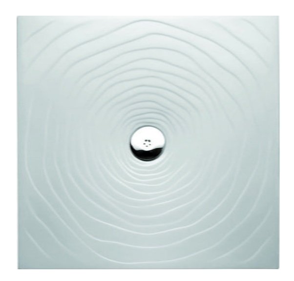 Душовий піддон Marmorin Rosa 90х90 см штучний камінь білий 250 090 2xx