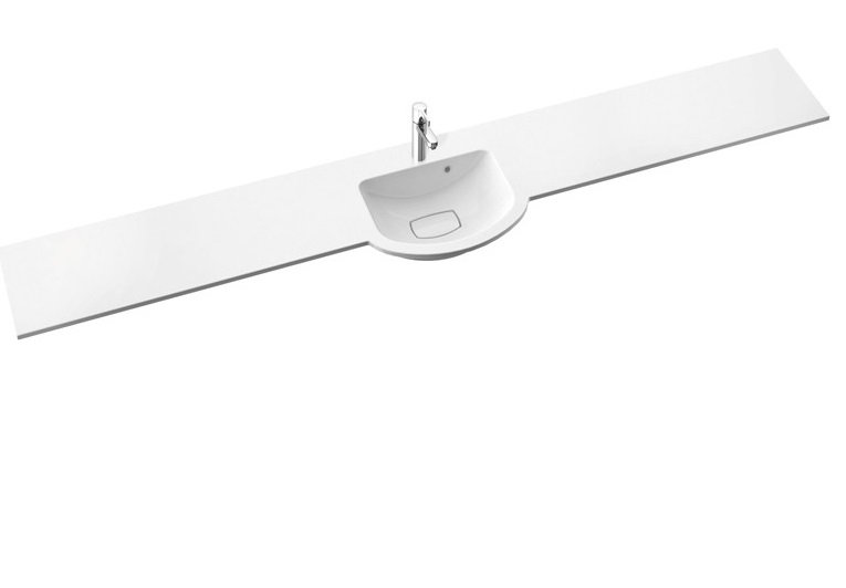 Раковина для ванной Marmorin Emma регулируемая от 60 до 250 см литой камень белый 639 REG 0xx xx x