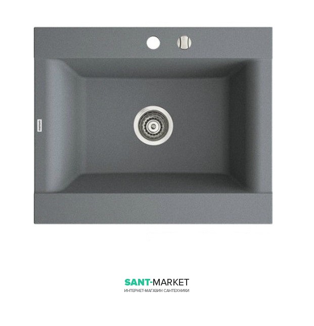 Мийка для кухні Marmorin Voga II 1k врізна штучний камінь сірий 712 103 003