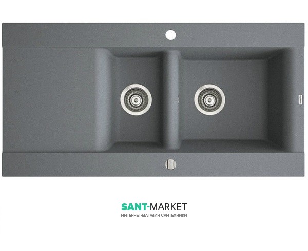 Мойка для кухни Marmorin Voga II 1 5k 1o врезная  искусственный камень серый 712 513 003